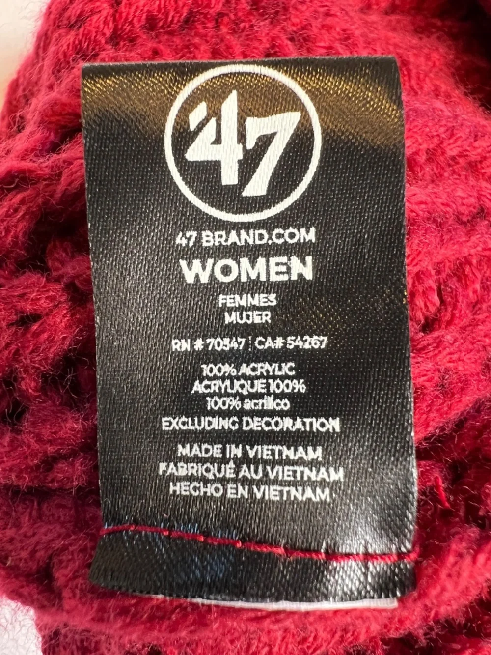 *FIRM PRICE* NWT - ‘47 Brand Washington Redskins Knit Beanie & Faux Fur Pompom - Picture 3 of 6